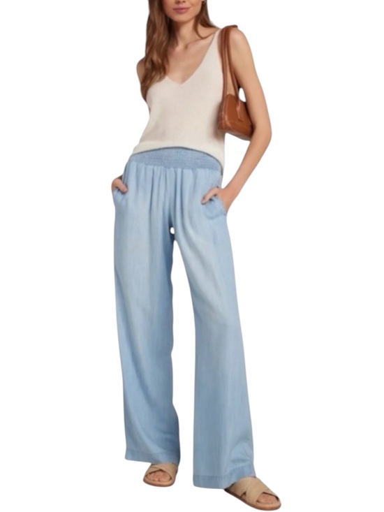 Dot Boutique Pants - DOT BOUTIQUE Knit Wide-Leg Pants in Light Blue Size Large — NWT